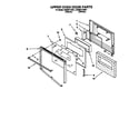 KitchenAid KEBI271YBL1 upper oven door diagram