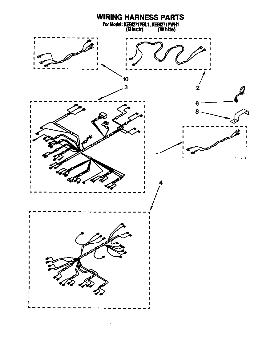 KitchenAid KEBI271YBL1 wiring harness diagram