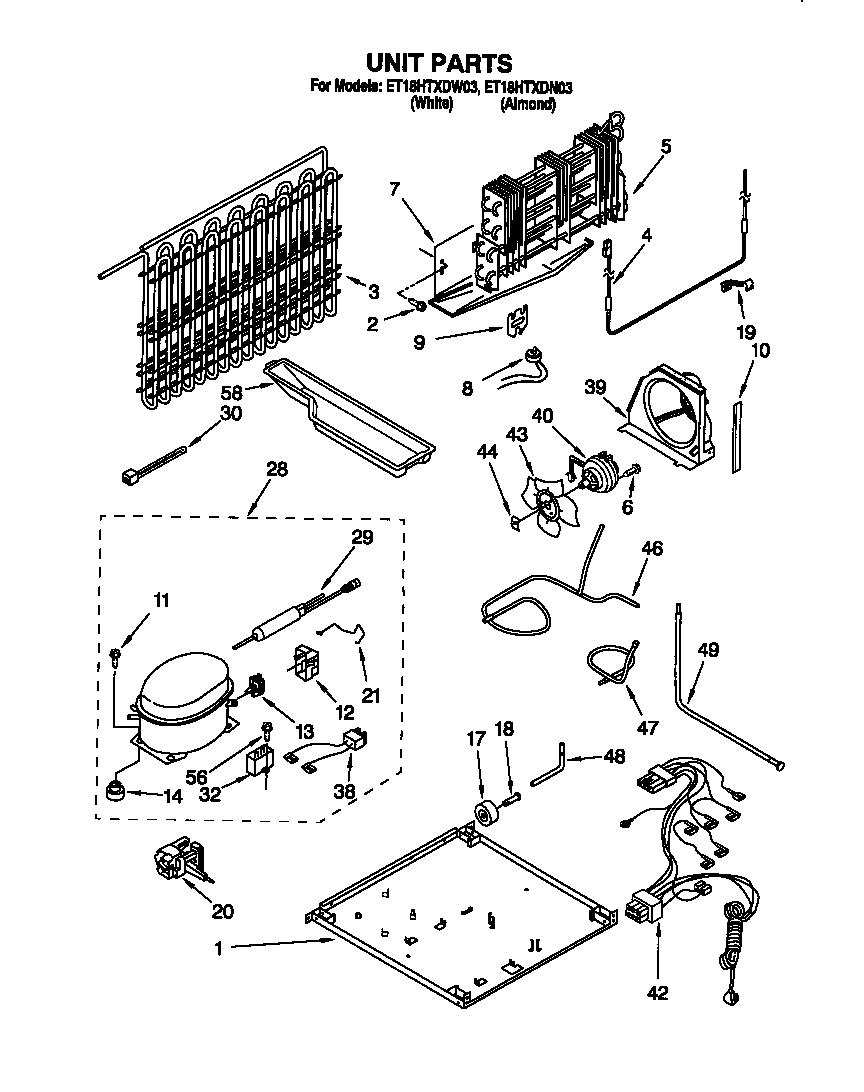 Whirlpool ET18HTXDN03 unit diagram