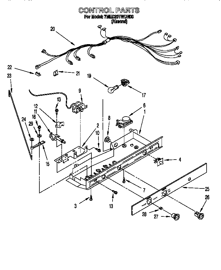 Whirlpool 7MED20TWDN00 control diagram