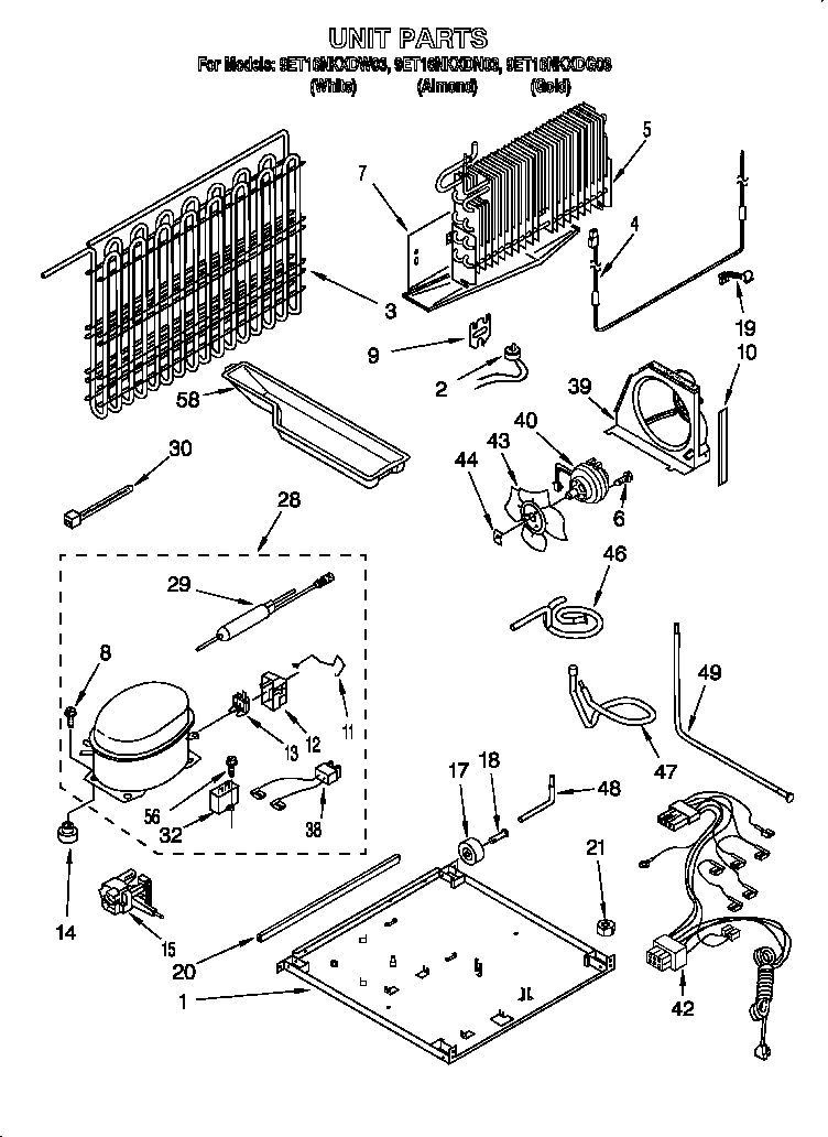 Whirlpool 9ET16NKXDG03 unit diagram