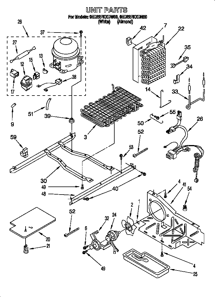 Whirlpool 9ED22PKXDW00 unit diagram