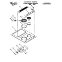 Whirlpool RC8720EDW0 cooktop diagram
