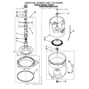 Whirlpool LSC9355EZ1 agitator, basket & tub diagram