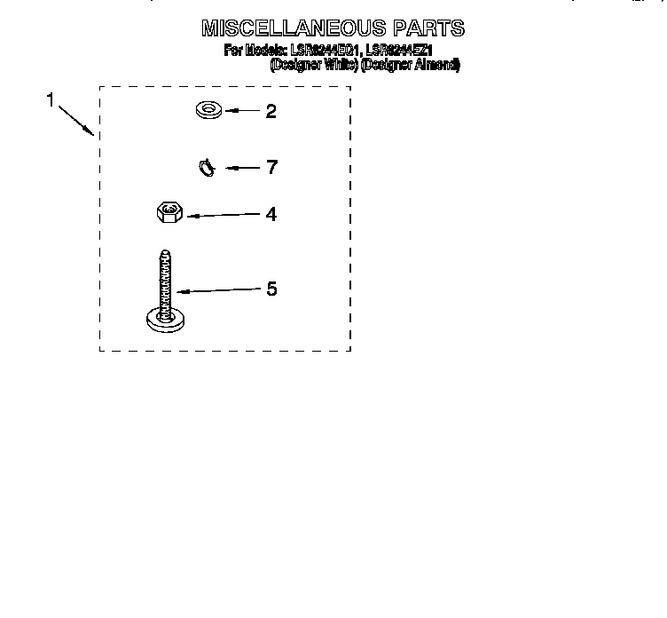 Whirlpool LSR8244EQ1 miscellaneous diagram