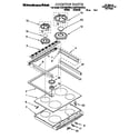 KitchenAid KGST300BWH2 cooktop diagram