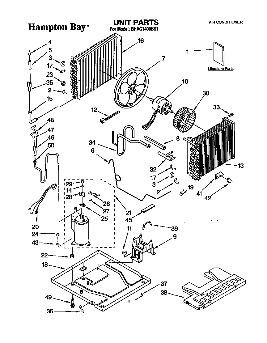 Whirlpool BHAC1400BS1 unit diagram