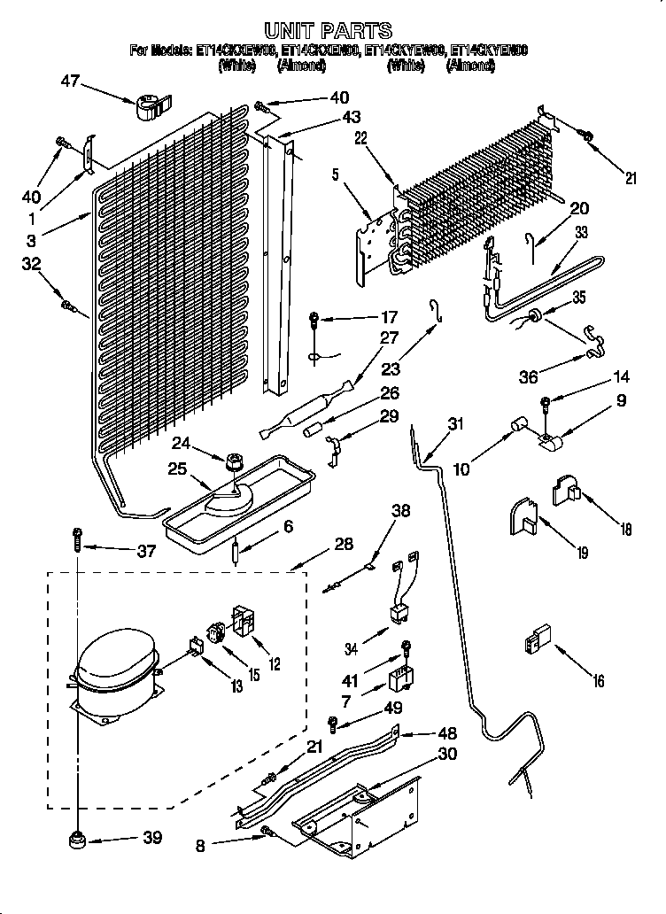 Whirlpool ET14CKXEN00 unit diagram