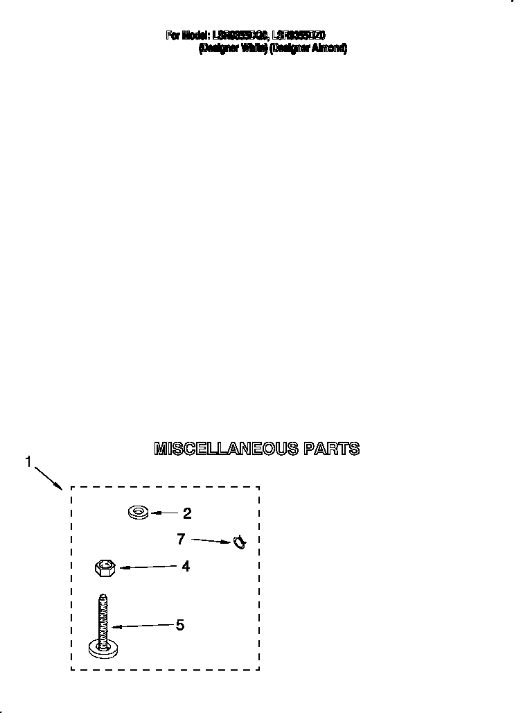 Whirlpool LSR9355DQ0 miscellaneous diagram
