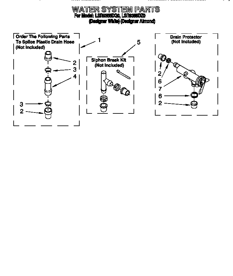 Whirlpool LSR9355DQ0 water system diagram