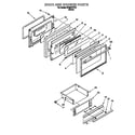 Whirlpool SF387PEYB7 door & drawer diagram