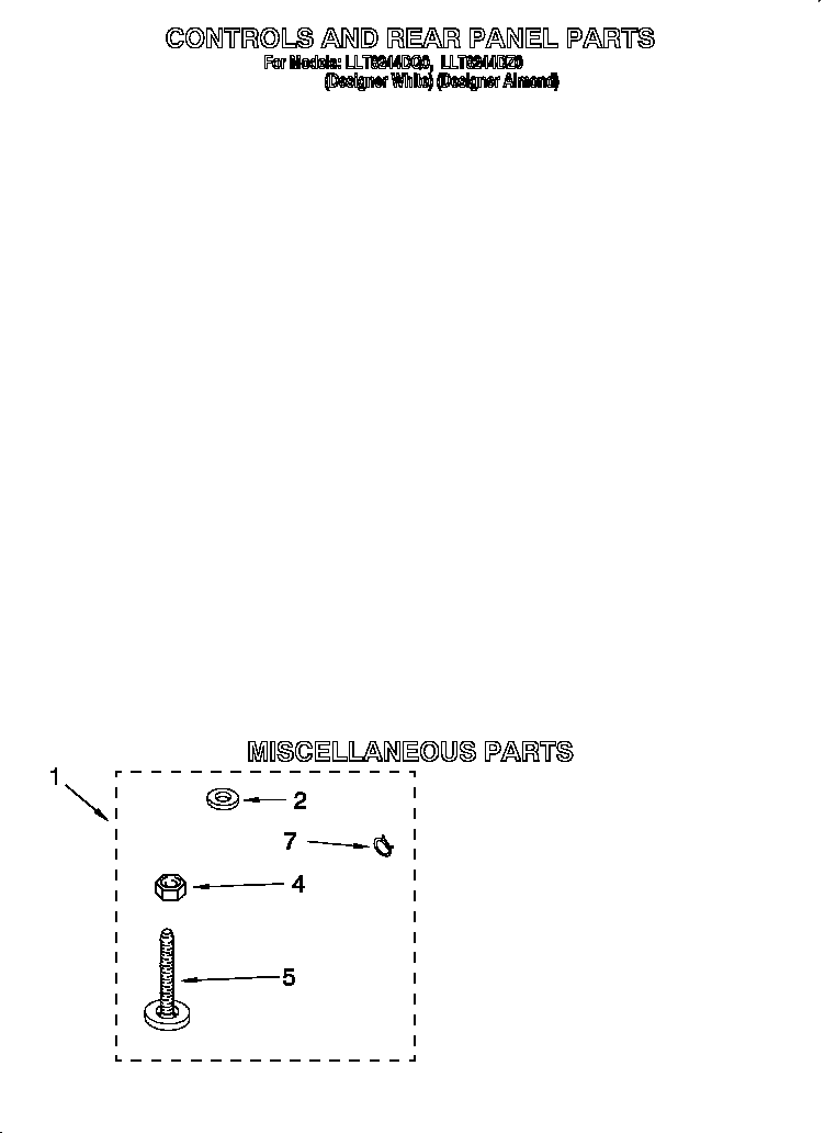 Whirlpool LLT8244DQ0 miscellaneous diagram