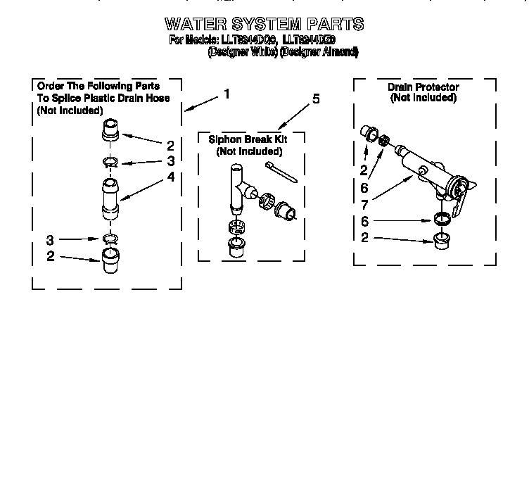 Whirlpool LLT8244DQ0 water system diagram