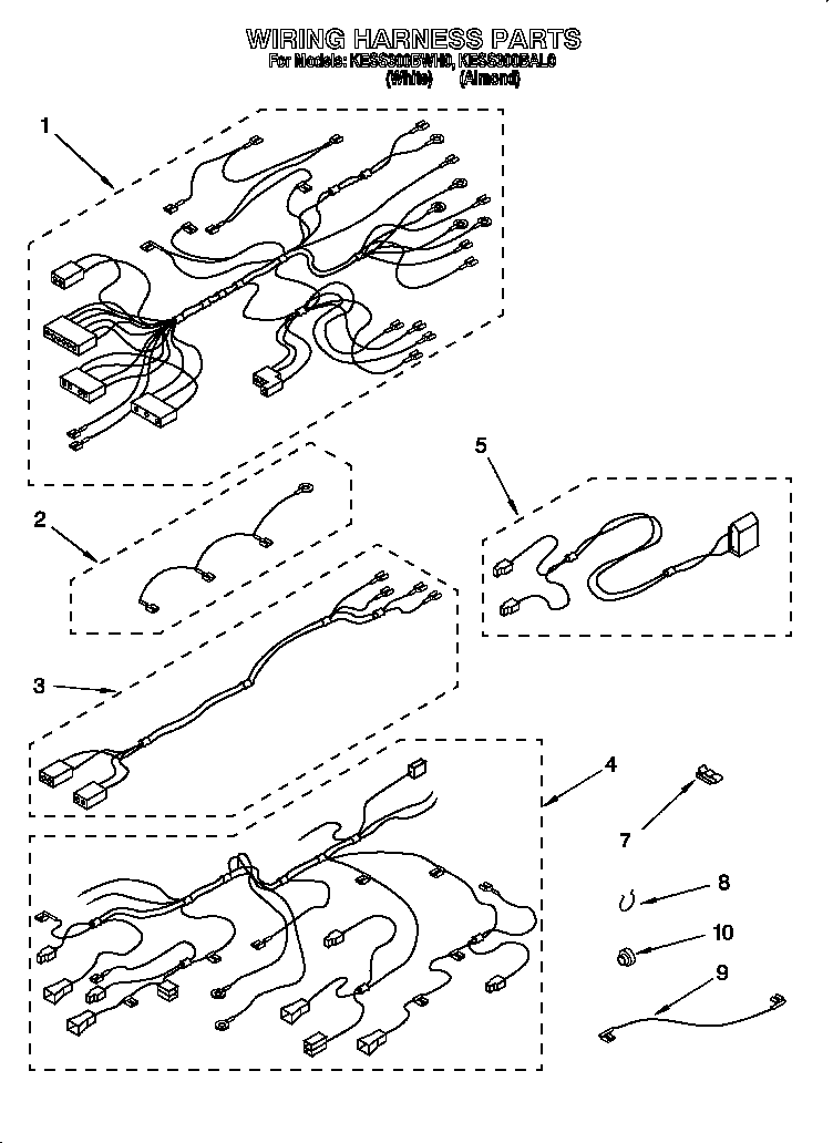 KitchenAid KESS300BWH0 wiring harness diagram