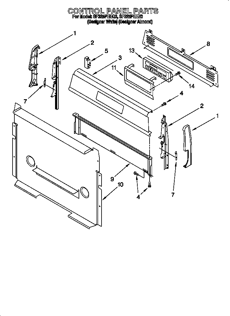 Whirlpool SF325PEEQ0 control diagram