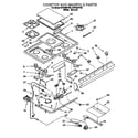 Whirlpool SF5140EYN4 cooktop and burner diagram
