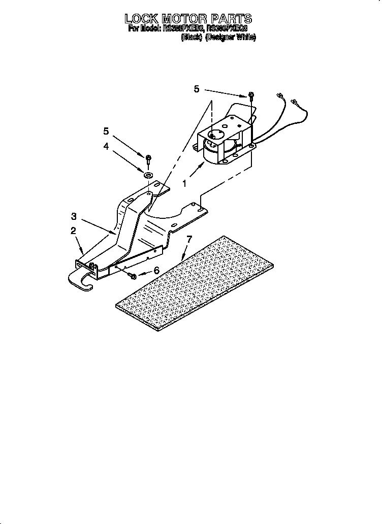 Whirlpool RS386PXEQ0 lock motor diagram