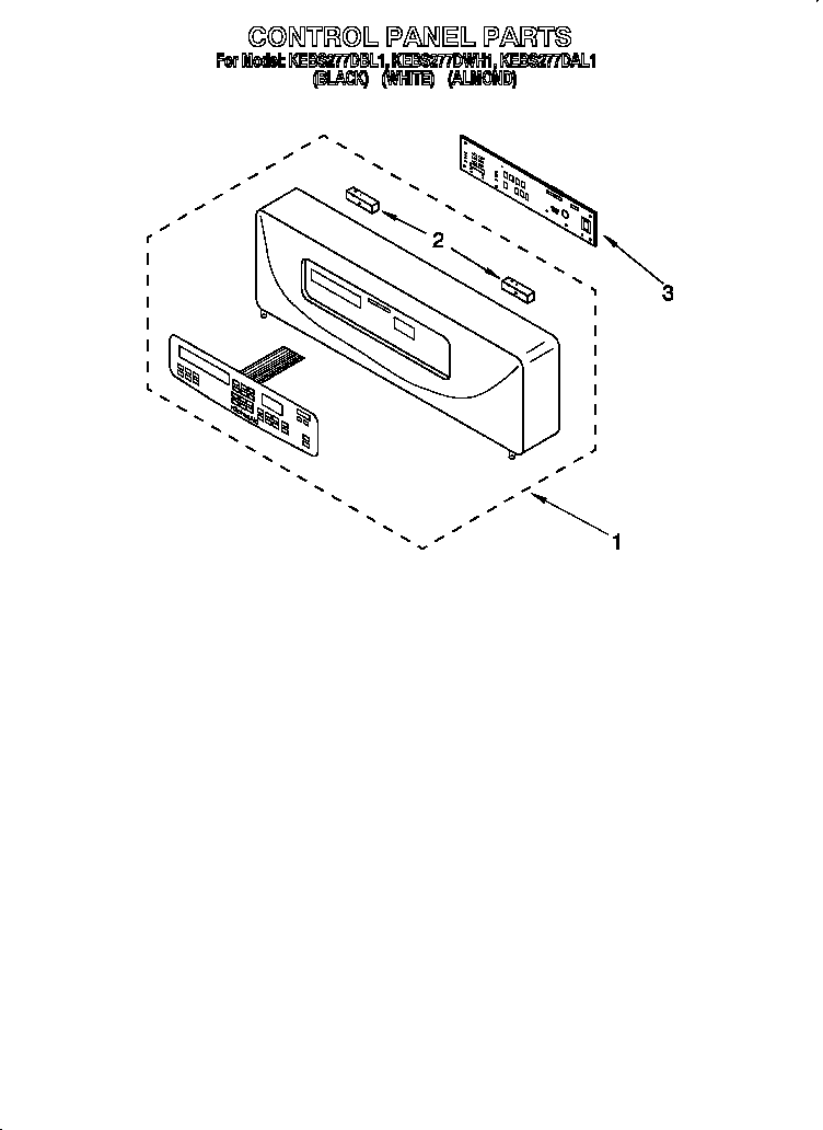 KitchenAid KEBS277DWH1 control diagram