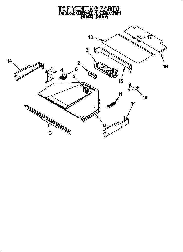 KitchenAid KEBS247DBL1 top venting diagram