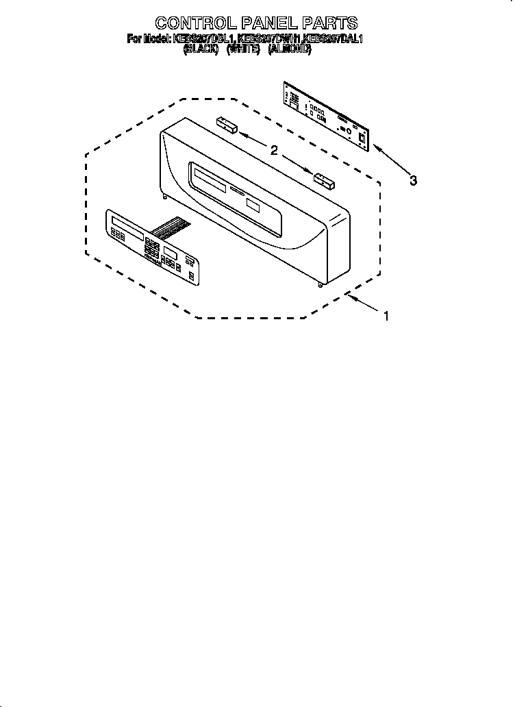 KitchenAid KEBS207DAL1 control diagram