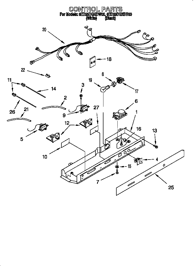 Whirlpool 6ED25DQXDB00 controls diagram