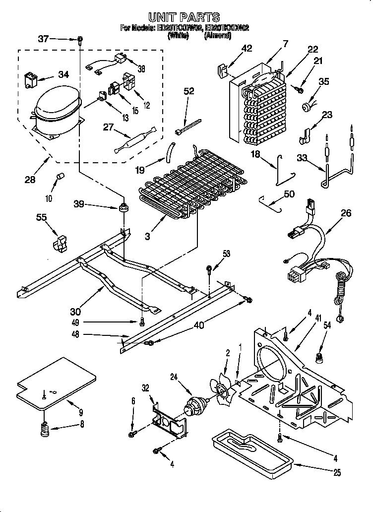 Whirlpool ED20TKXDW02 unit diagram