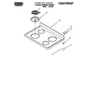 Roper FEP330EW0 cooktop diagram