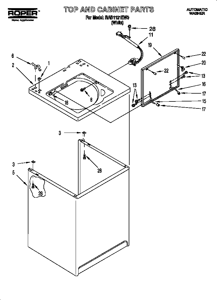 Roper RAB1121EW0 null diagram