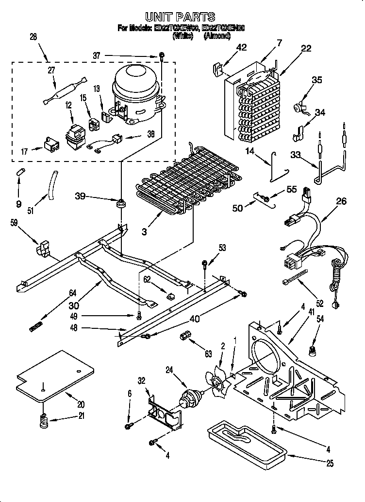 Whirlpool ED22TQXEN00 unit diagram