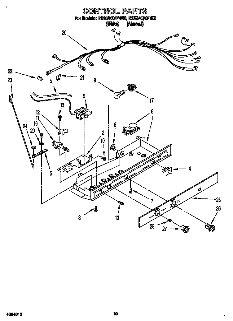 Roper RS20AQXFN00 control diagram