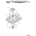 Whirlpool SC8640EDQ3 cooktop,butner and grate diagram