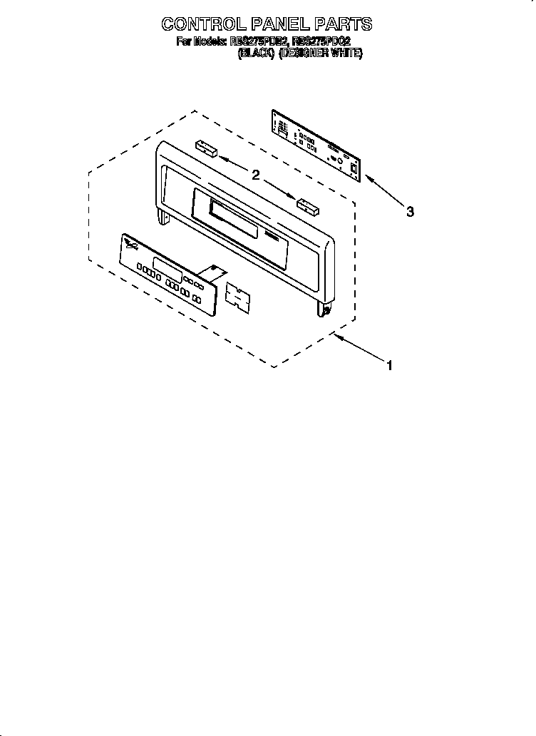 Whirlpool RBS275PDQ2 control panel diagram