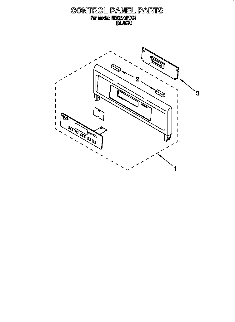 Whirlpool RBS270PDB1 control panel diagram