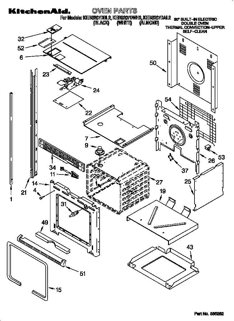 KitchenAid KEBS207DAL2 oven diagram