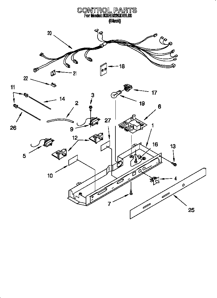 KitchenAid KSRB22QDBL00 control diagram