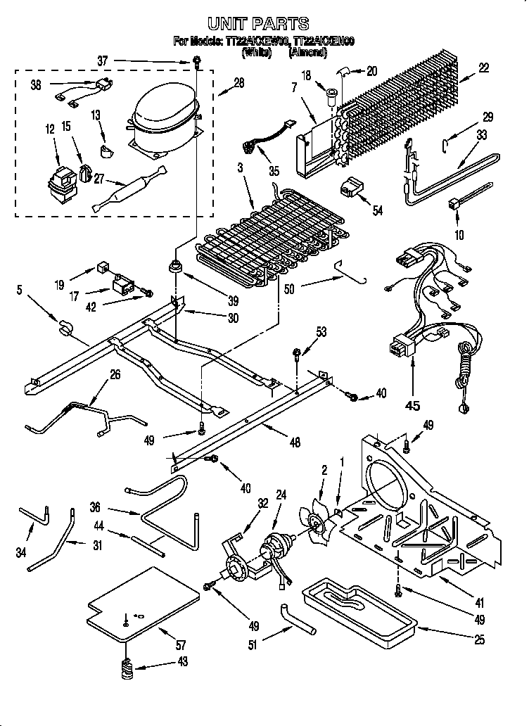 Whirlpool TT22AKXEN00 unit diagram