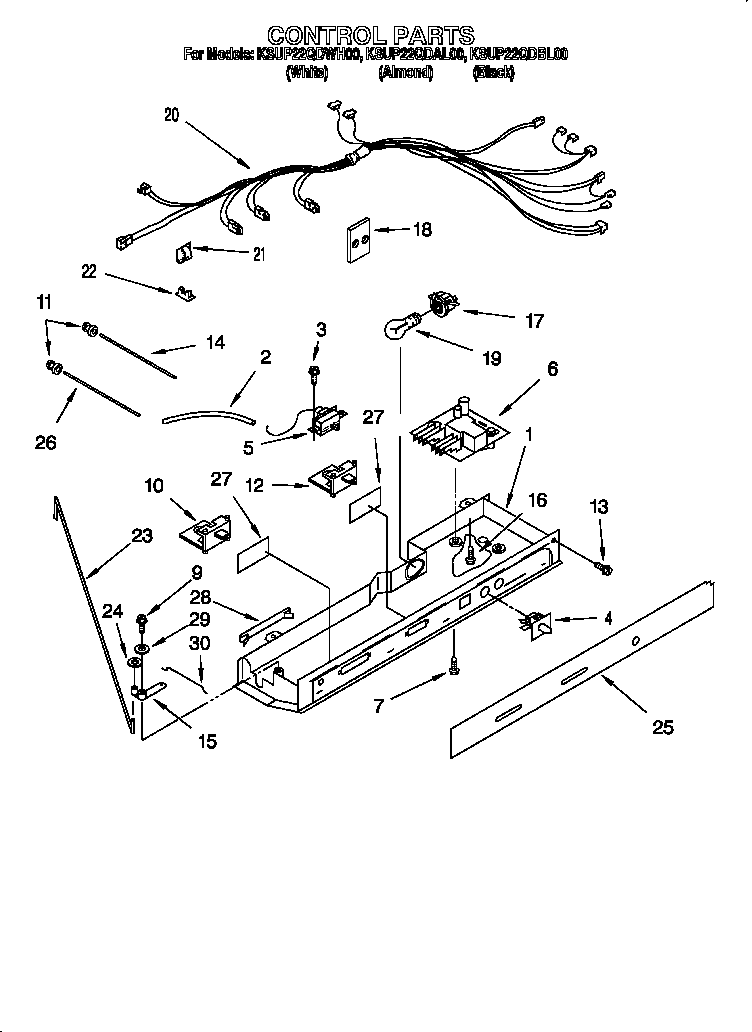 KitchenAid KSUP22QDAL00 control diagram