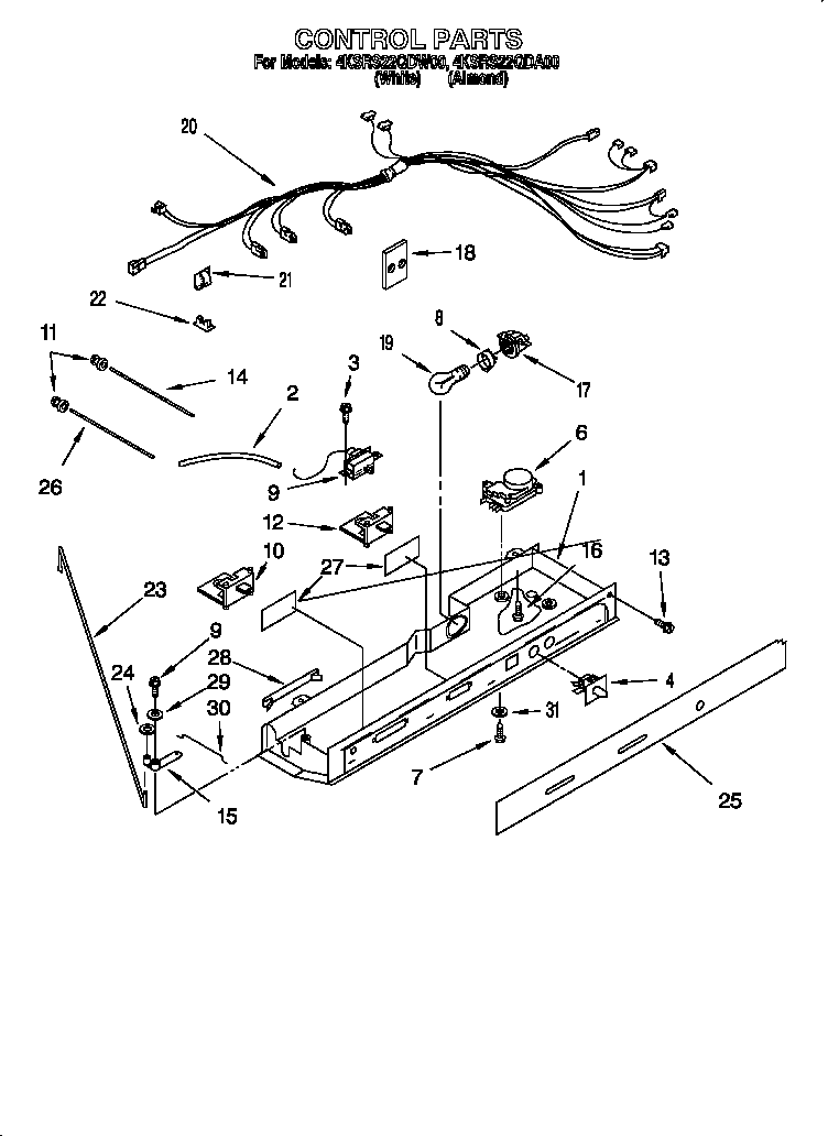 KitchenAid 4KSRS22QDW00 control diagram