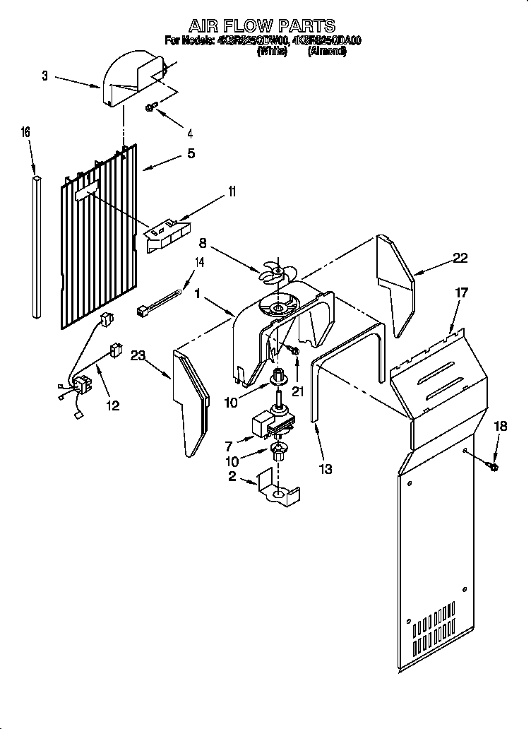 KitchenAid 4KSRS25QDW00 air flow diagram