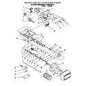 KitchenAid KSRS22QDWH01 motor and ice container diagram