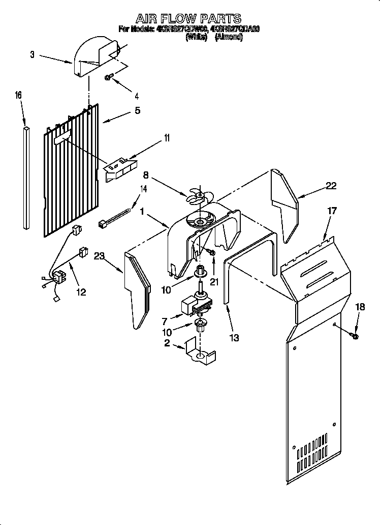 KitchenAid 4KSRS27QDA00 air flow diagram