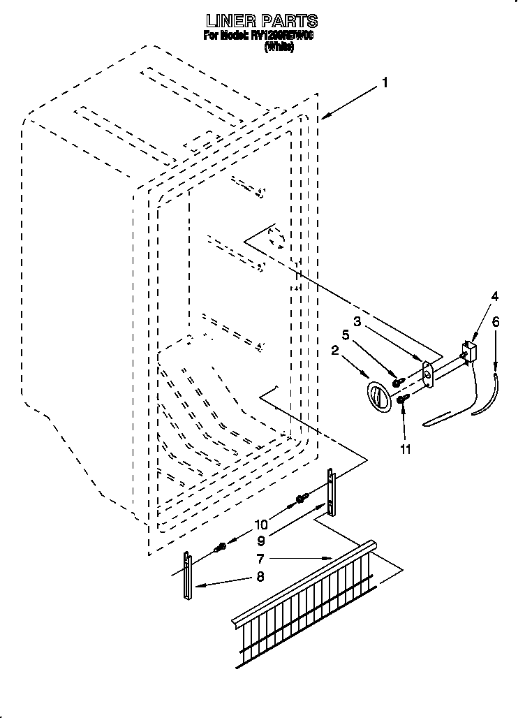 Roper RV1299RBW00 liner diagram