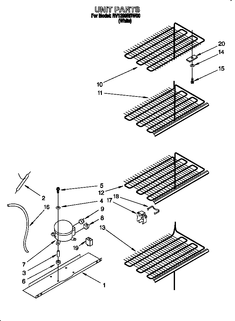 Roper RV1299RBW00 unit diagram
