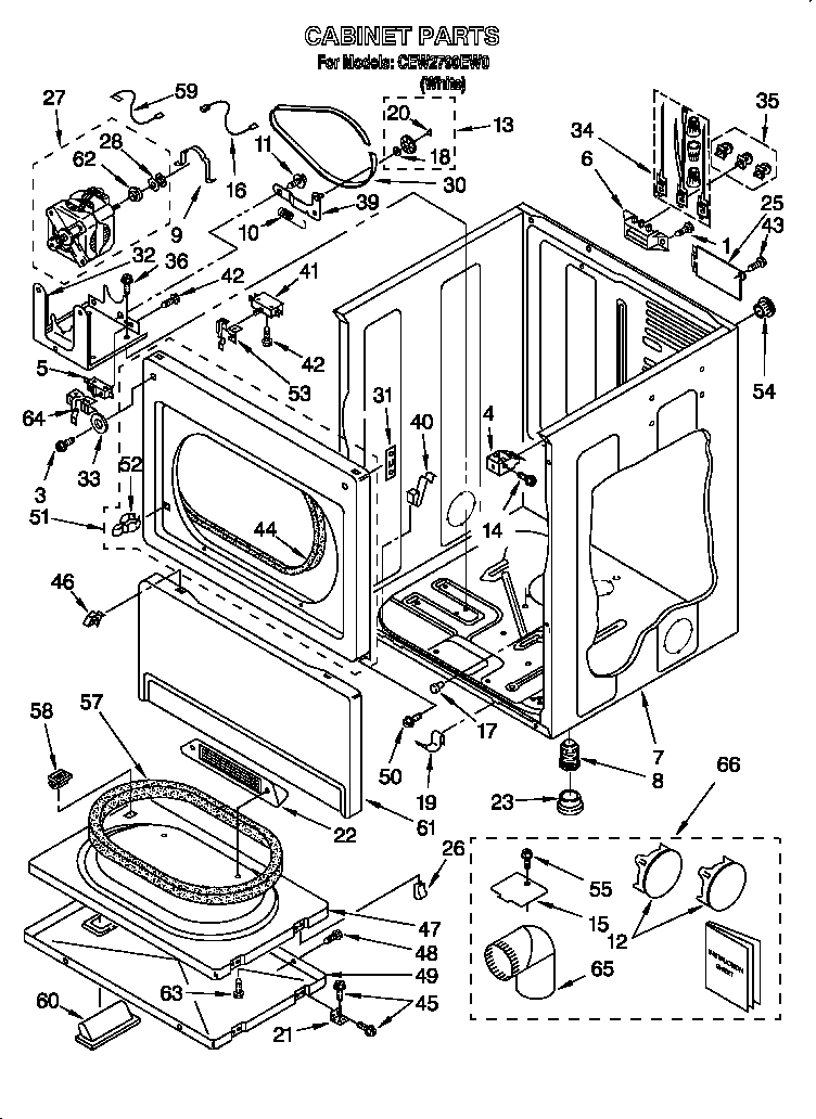 Whirlpool CEW2790EW0 null diagram
