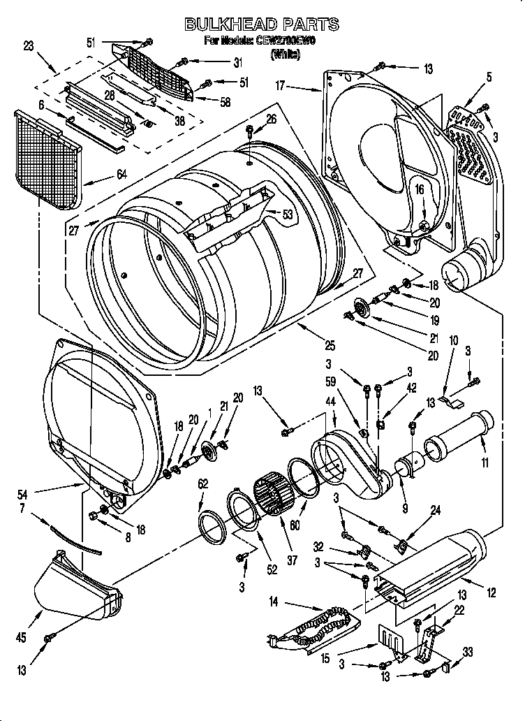 Whirlpool CEW2790EW0 null diagram