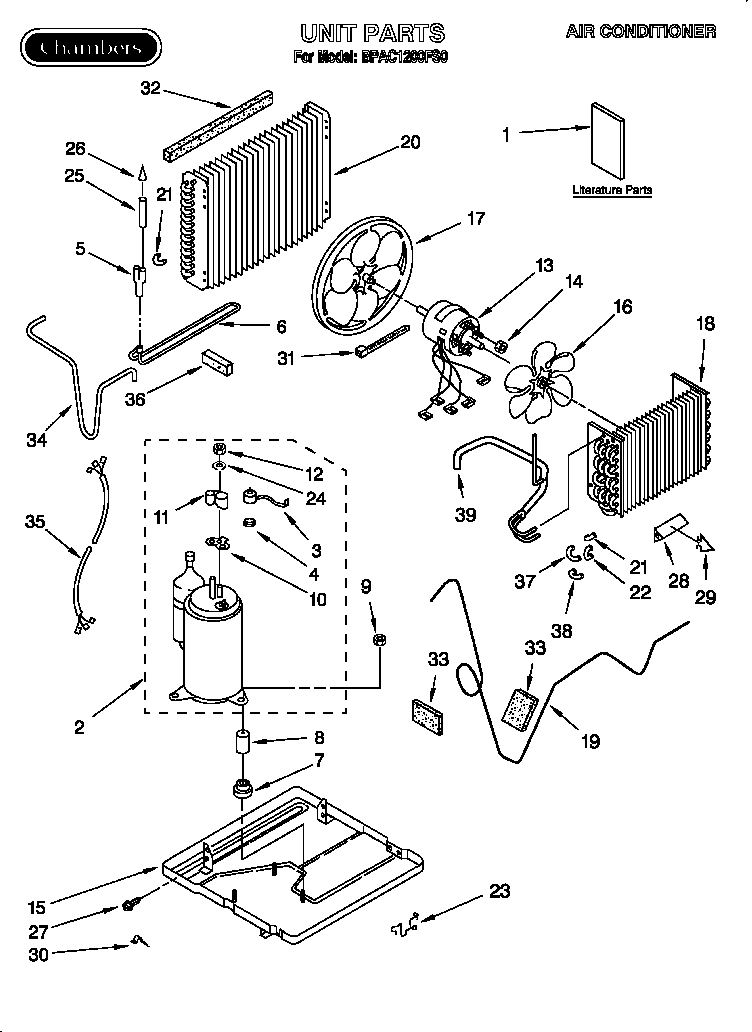 Whirlpool BPAC1200FS0 unit diagram
