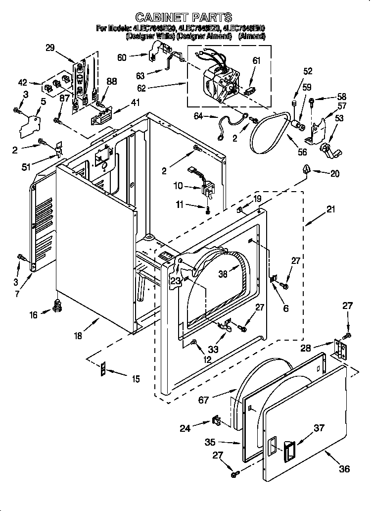 Whirlpool 4LEC7646EQ0 null diagram