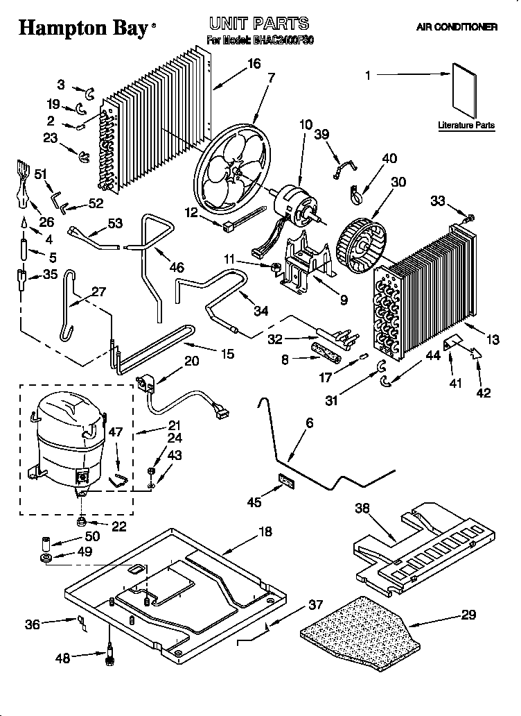 Whirlpool BHAC2400FS0 unit diagram