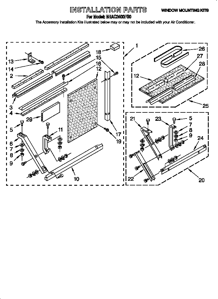 Whirlpool BHAC2400FS0 installation diagram