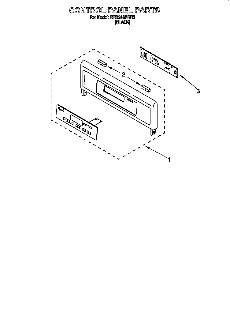 Whirlpool RBS240PDB3 control panel diagram